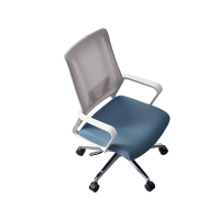 迅迈 蓝色转椅 办公椅 会议椅 会客椅 培训椅 麻将椅 钢架椅网布舒适电脑椅