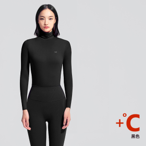 [迪丽热巴同款]猫人高领保暖上衣男女热八度轻燃发情侣保暖衣贴身可外穿打底衫