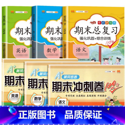 期末总复习+期末冲刺卷[语数英]6本 四年级上 [正版]斗半匠期末总复习一年级二年级三四五六年级上册语文数学英语全套人教