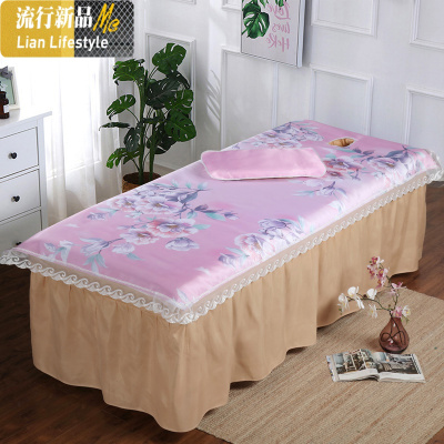 床凉席夏季冰丝席床单带洞按摩院专用可水洗可折叠小席子 三维工匠凉席/凉枕