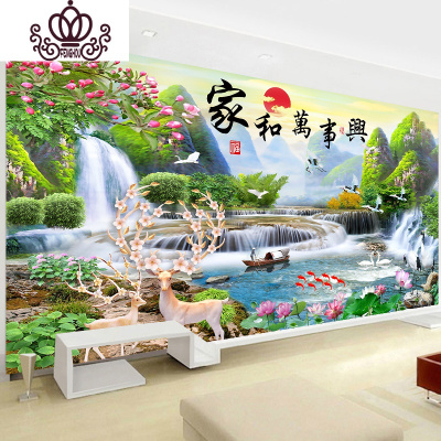 封后5d砖石画粘点贴钻十字绣家和万事兴钻石画2019新款满钻钻石绣2020炫彩满钻异形钻+魔方圆钻200*80厘米