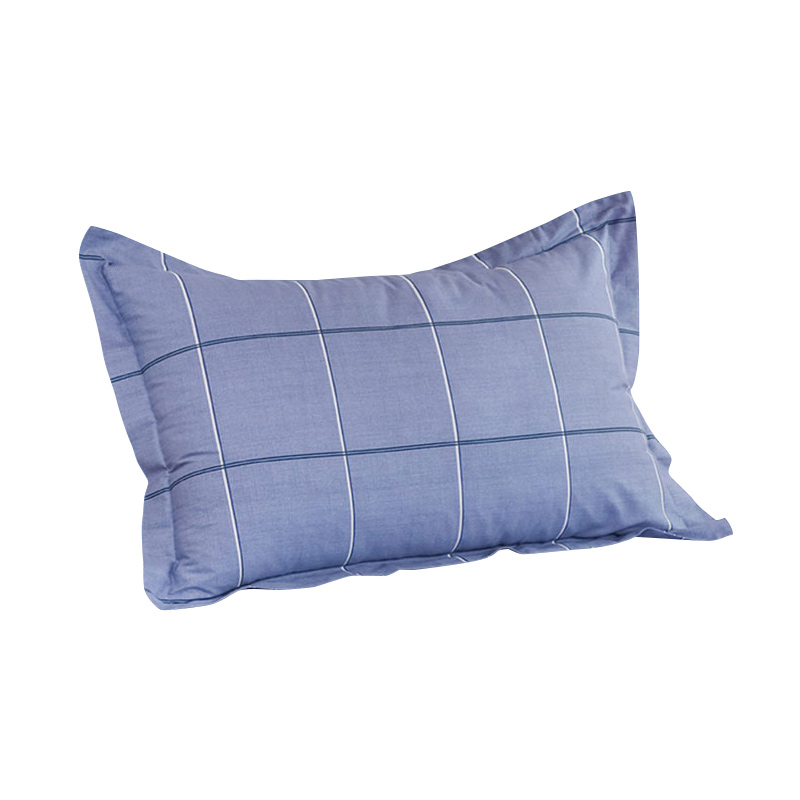 采馨 全棉枕套 活性印花格子枕头套 48cm*74cm 只