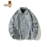YANXU潮流复古牛仔夹克男酷帅穿搭外套男装搭配一套帅气学生套装