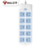 公牛(BULL)带过载保护多功能安全多用插座线长多孔大插排接线板插板 3米10插位10孔GN-605