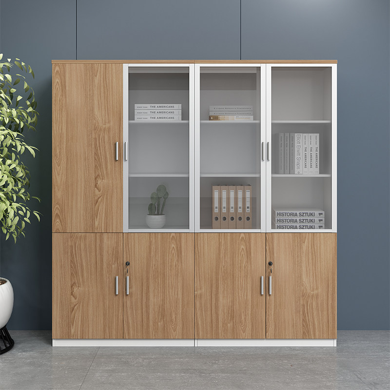 易企采 四门文件柜 办公室档案资料文件收纳储物书柜 单位:组 40*160*200CM