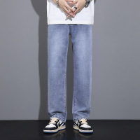 当季新款超薄天丝牛仔裤男垂坠潮牌宽松百搭显瘦透气凉感直筒裤