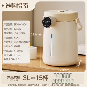 小熊电热水壶ZDH-H30G1(单位:个)