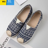 聚范24新款单鞋女一脚蹬懒人鞋防滑软底透气渔夫帆布鞋