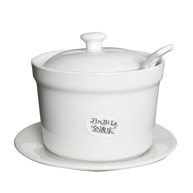 金迪乐陶瓷带盖汤碗陶瓷炖盅炖汤盅