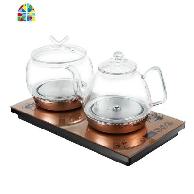 全自动上水壶电热烧水壶煮茶器茶台一体家用抽水泡茶具电磁炉专用 FENGHOU 黑色(金色手柄)