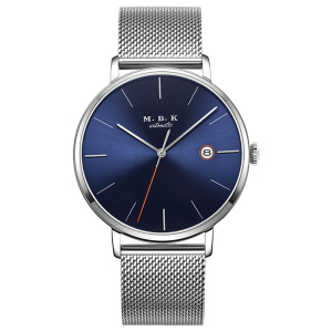 M.B.K欧美品牌专柜同款加州全自动机械表 男表时尚简约手表男士潮流腕表单日历防水大表盘1007-3