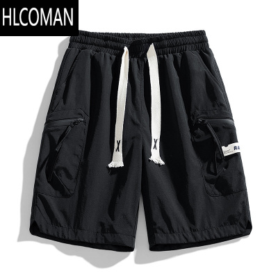 HLCOMAN短裤男夏季冰丝薄款宽松加肥大码休闲运动工装五分中裤子胖子夏天