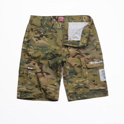 2018夏季潮牌男士迷彩短裤工装夏天休闲沙滩裤宽松五分潮纯棉大码CYLLLT