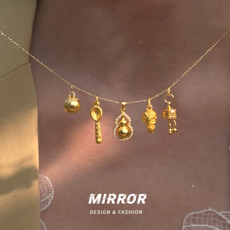 925纯银古法葫芦吊坠女项坠小众设计创意高级感个性新款潮送女朋友老婆情人节七夕生日礼物