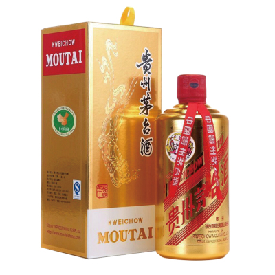 茅台 贵州茅台酒 华致金 53度500ml*1瓶 酱香型 颜色系列 收藏送礼 装饰摆柜