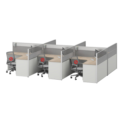 臻远ZYGW-138屏风工作卡位职员桌办公桌 干型六人位