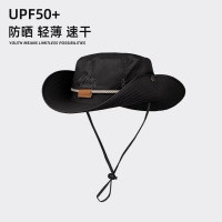 新款女户外速干登山帽男夏季钓鱼遮阳渔夫帽防晒抽绳西部牛仔帽子