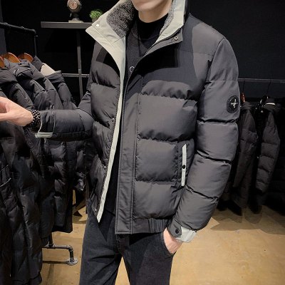 NEWLAKE冬装外套男棉衣加厚潮牌撞色保暖冬季男士棉服短款立领男装棉袄潮棉衣