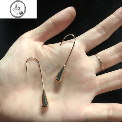 JiMi镀金王鸥同款水滴造型精致耳坠耳环显脸小不褪色高级简约气质