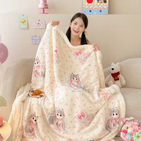 新款加厚牛奶绒毛毯卡通保暖卧室沙发盖毯午睡休闲羊羔绒毯子_585