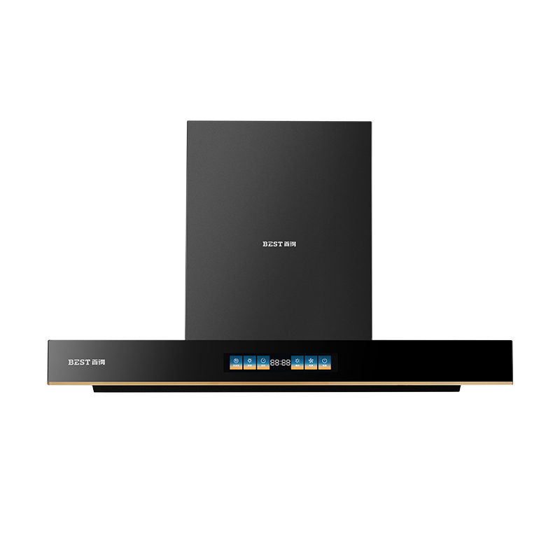 百得(BEST)华帝股份烟机JDC08 25m³/MIN欧式顶吸油烟机大吸力三腔旋吸七重热净洗 手势智控多功能彩色大屏