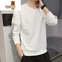 YANXU男士卫衣2023夏季新款宽松百搭长袖上衣服潮牌内搭休闲打底衫