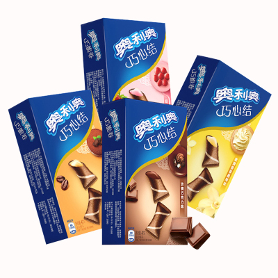 奥利奥巧心结巧克力味提拉米苏味香草慕斯味草莓味47g*4盒饼干零食小吃点心办公室下午茶