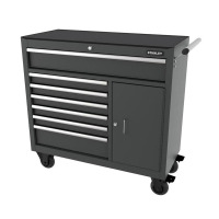 安信ACTUAL移动汽修零件工具推车五金工具箱多功能带轮子收纳柜多层置物架 灰色