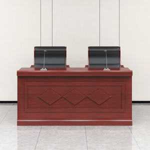 EVALIANTOP 主席台会议桌接待培训桌演讲台领导桌发言台办公桌含两椅