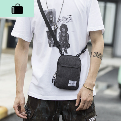 旅行随身手机小背包男迷你时尚潮流单肩斜挎包休闲蹦迪包嘻哈挂包NEW LAKE男士斜挎包