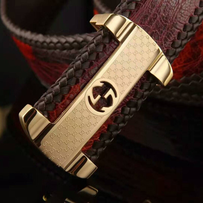 赫泽琼斯HEZZJONS男士皮带进口纯牛皮真皮腰带不锈钢板扣休闲裤带韩版潮男夜店皮带