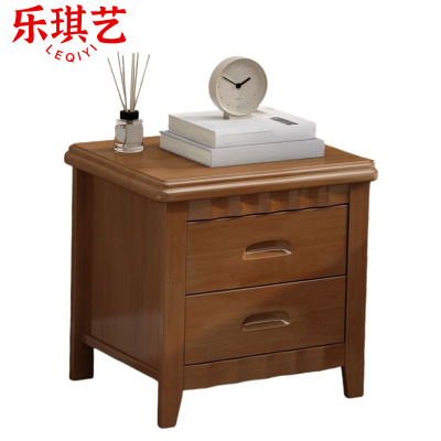 乐琪艺 实木床头柜 胡桃色 500*410*500mm 个