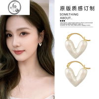 JiMi白鹿同款爱心滴釉耳环女法式复古小众设计感耳扣2023年新款耳饰