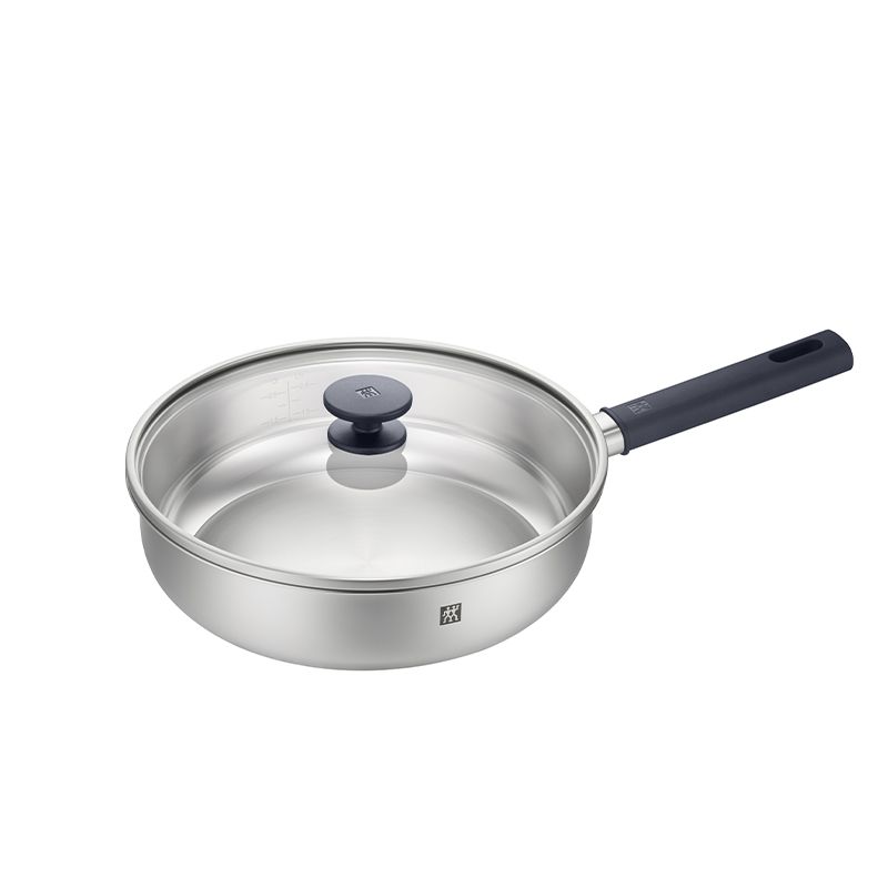 德国双立人煎锅不锈钢煎炒锅SILVER系列平底牛排锅电磁炉锅具家用