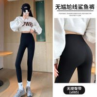 羊驼绒鲨鱼裤女秋冬紧身加厚款棉裤紧身瑜伽加绒外穿打底裤