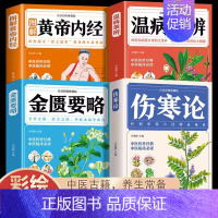 [正版]全4册 黄帝内经伤寒论温病条辨金匮要略 中医书籍大全彩图典藏版杂病论医药大全中草药中药养生原版全集基础理论入门套