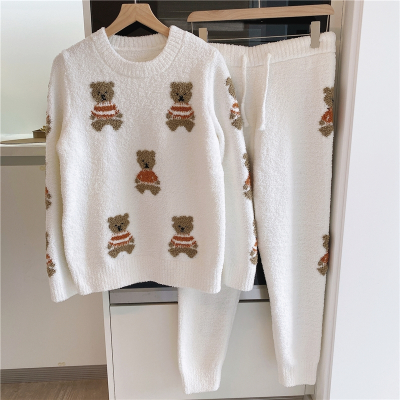 恋名媛高品质日系小熊软绵绵睡衣秋冬保暖加厚女冬季毛绒可爱女士家居服睡衣