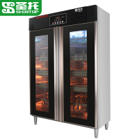 圣托(Shentop)不锈钢大型商用立式消毒碗柜 大容量餐厅食具消毒 单位工厂双门厨具消毒柜 YTD1360-R6