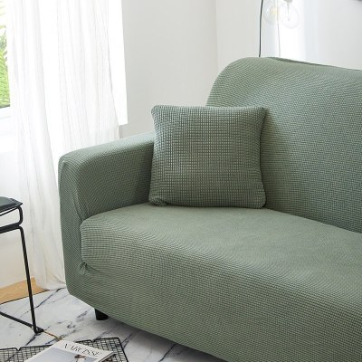 沙发套全包卍能全盖沙发罩四季沙发垫现代简约客厅通用弹力布艺 松柏绿 XL[四人位长235-300cm以内]