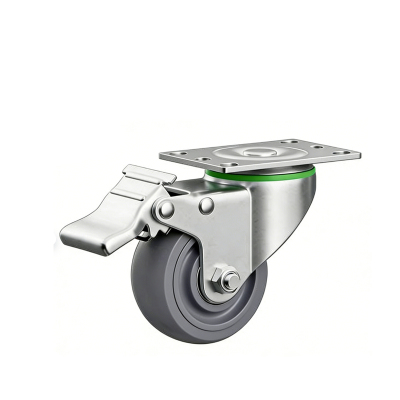 锴晟 万向轮 推车轮 承重脚轮 4寸 中型 TPR橡胶 刹车 个