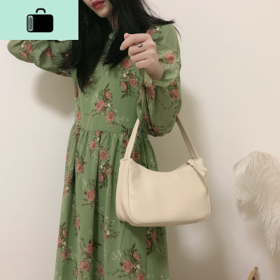 新款小众通勤复古法棍腋下包纯色简约百搭ins高级手提单肩女包NEW LAKE女士单肩包