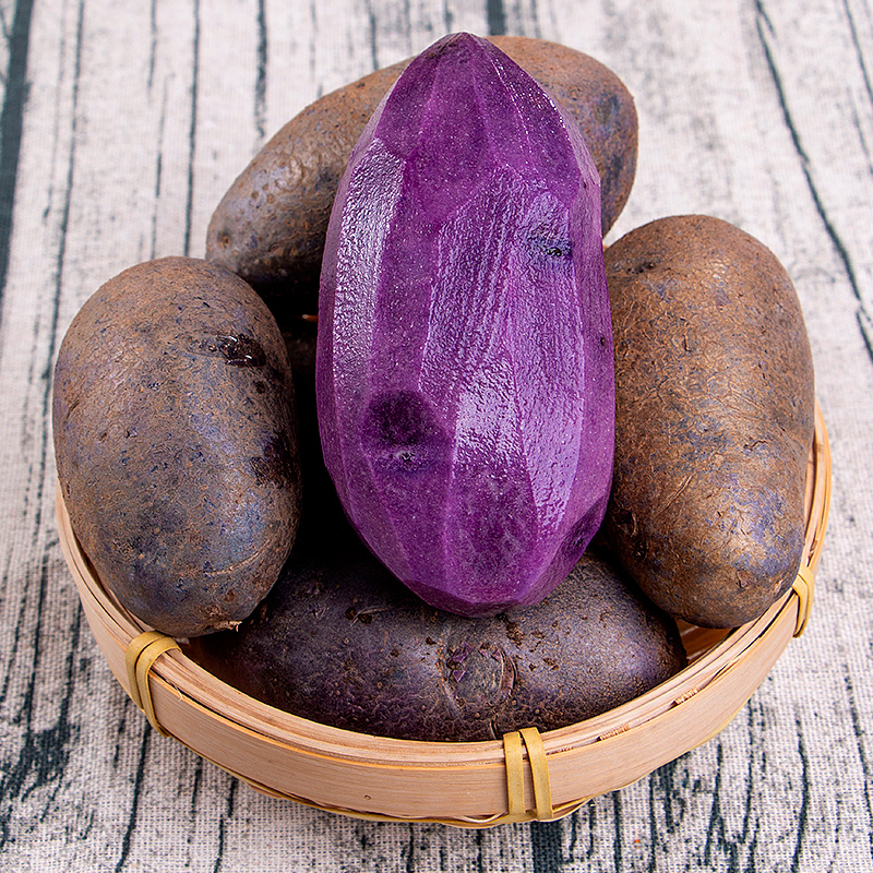 单果100g起 现挖农家新鲜小土豆 紫土豆马铃薯 紫皮洋芋 新鲜蔬菜