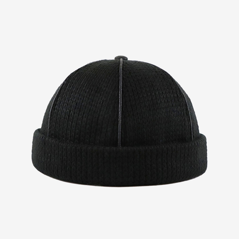 针织毛线帽子秋冬季瓜皮帽嘻哈个性潮流男女地主痞子帽无檐地主帽