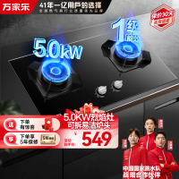 万家乐 钢化玻璃直喷火高效烈火燃气灶煤气灶灶台嵌两用灶具5.0kw烈火一级能效嵌入式 天然气JZT-KV551B