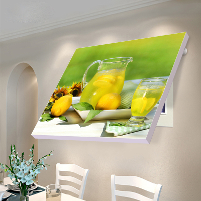 舒厅简约现代遮挡电表箱装饰画免打孔配电箱挂画掀盖式欧式客厅餐厅玄关电源总开关电闸箱盖板装饰盒慵懒时光80*60cm