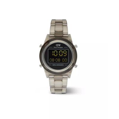 丹尼尔惠灵顿(Daniel Wellington)女士复古数字机械表透明塑料表盘灰色36mm时尚腕表