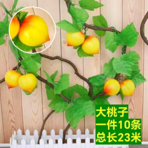 维诺亚仿真水果蔬菜藤条葡萄叶假花藤蔓饭店吊顶空调管道装饰品绿植叶子