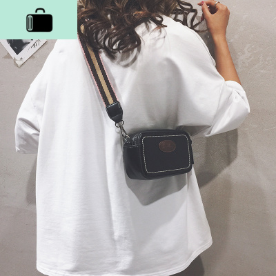 网红上新小包包女包新款2020个性撞色单肩斜挎包复古宽肩带小方包NEW LAKE女斜挎包