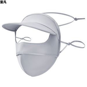 夏季防晒口罩女连帽子一体脸基尼冰丝遮全脸面罩防护脸罩防紫外线3759W
