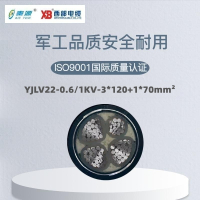 秦源牌 YJLV22-0.6/1KV-3*120+1*70mm² 铝芯低压钢带铠装电力电缆 元/米 定制商品 联系客服